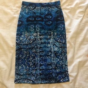 Multicoloured midi skirt